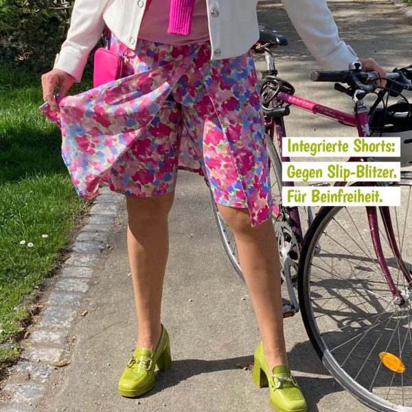 Fahrradrock Pink Blüten – Bild 3