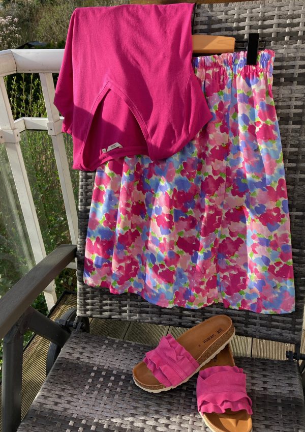 Fahrradrock Pink Blüten – Bild 4